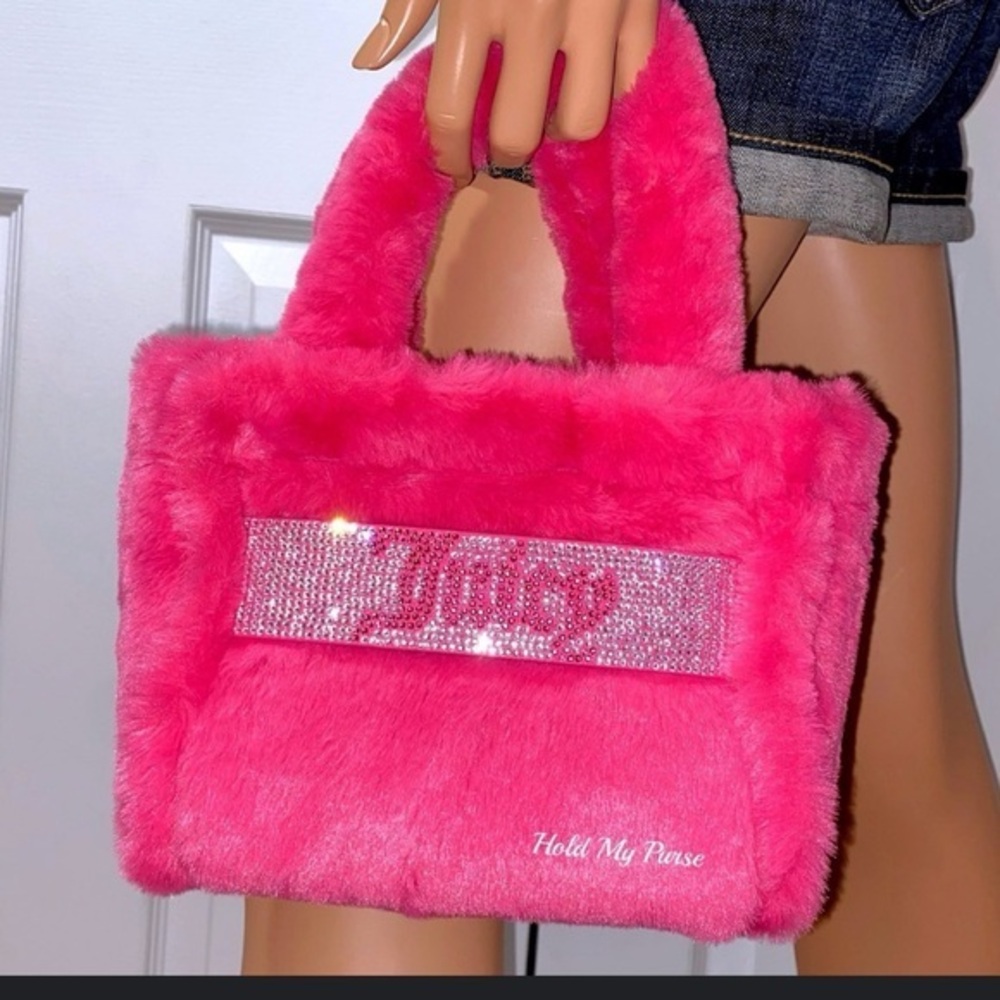 Vintage Juicy Couture pink fuzzy bag - y2k style